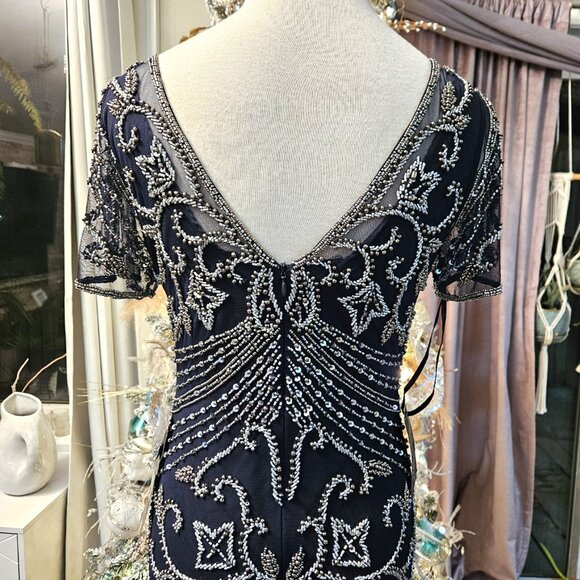NWT Pisarro Nights Beaded Column Gown, 2 - Picture 14 of 14
